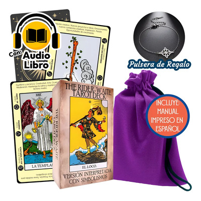 Tarot Rider Waite Principiantes Interpretado + Pulsera Nudo | Envío gratis