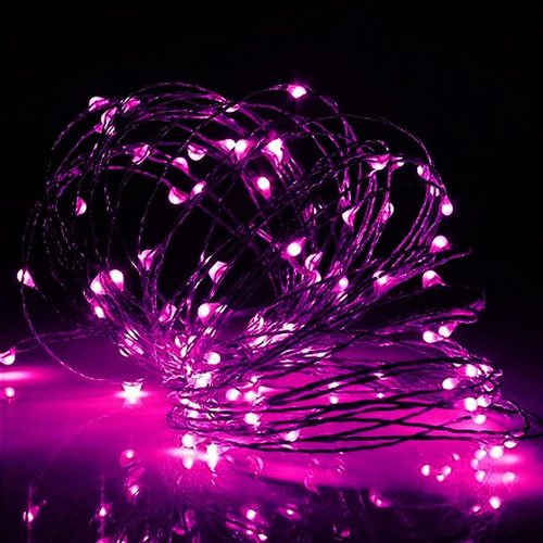 Fio De Fada Led Decoração Cordão De Luz 5 Metros - Rosa