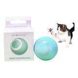 Bola Giratória Inteligente Brinquedo Pet Gato Usb Cor Verde