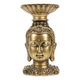 Candelabro De Decoración Retro Con Figura De Buda Meditando