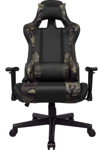 Silla Gamer Camuflaje Audiotek Gaming Ergonomica Reclinable Pc