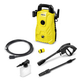 Hidrolavadora Compacta 1500 Psi Karcher Color Amarillo 110v 15 Minutos De Uso Y 15 Minutos De Descanso