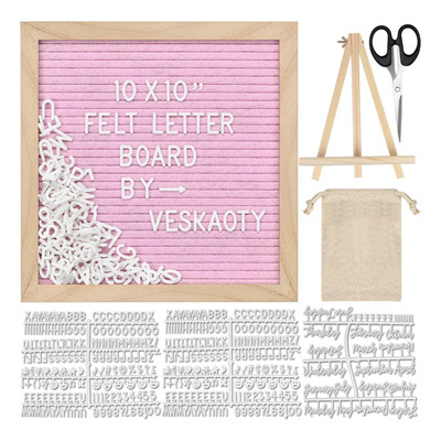 Tablero De Letras De Fieltro,pizarrón Y Tijeras, Y Letrero