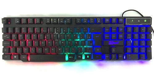 Kit Teclado E Mouse Gamer Com Led Rgb Usb 3.0 Semi Mecânico