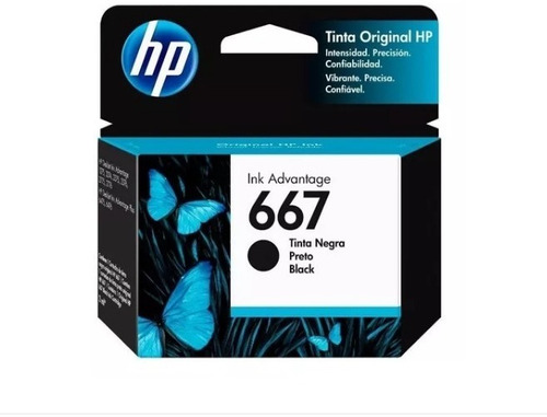 Cartucho Hp 667 Negro Original De Tinta