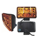 Faro Rectangular 8 Led Alta/baja Ambar 5.5 X 3.5 PuLG Pza