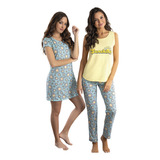 Pijama Sin Mangas Pantalón Largo Sunshine Promesse 10480