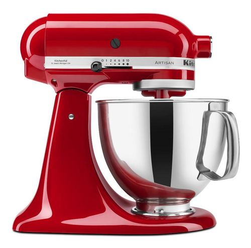 Batedeira Planetaria Kitchenaid Stand Mixer Artisan Vermelho