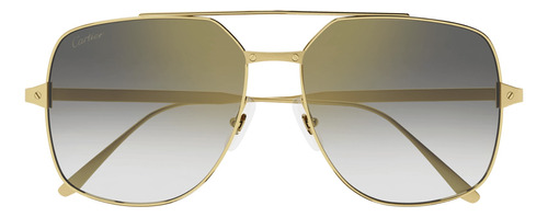 Lentes De Sol Cartier Ct0329s-001 58 Dorado Mujer