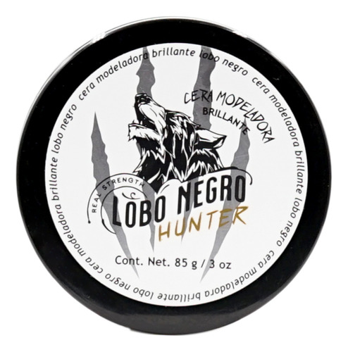 Cera Brillante Lobo Negro Hunter Cabello, Barba 85g