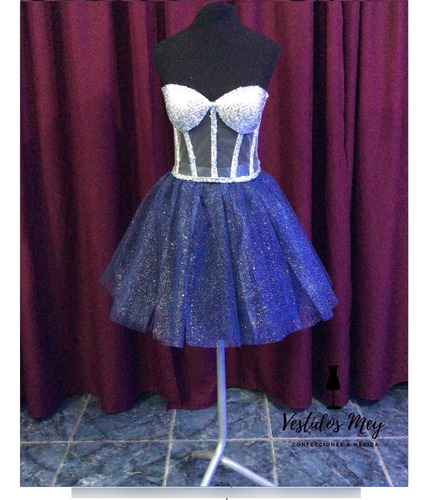 Vestido De 15 Años 2 Piezas - Corset Y Pollera Corta