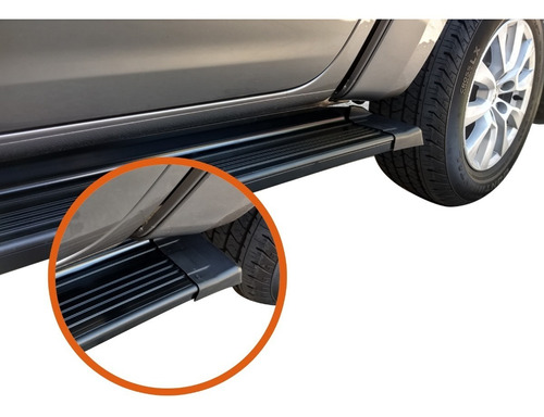 Estribos De Aluminio Negros Hilux 2016 En Ad Con Soportes