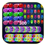 Mega Paquete Fiesta Boda Batucada Pulseras Lentes Anillo Led