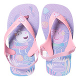 Ojotas Havaianas Peppa Pig Baby Bebés Moda Lila