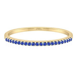 Churumbela Azul Ultra Delgada 1mm Oro 14k