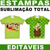 Artes Prontas Estampas Sublimação Total Camisetas Infantil