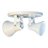 Aplique Spot Techo O Ventilador Blanco Apto 2 Led.