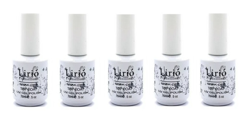 Kit Top Coat Lirió Kit 5 Unidades Durabilidade Unhas De Gel