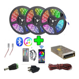 Tira Led 15 Metros Rgb 5050 Lineales Audioritmico Bluetooth