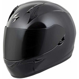 Scorpion Exo-r320 De Cara Completa Sólido Casco Negro Brilla