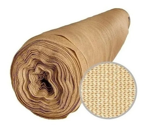 Media Sombra 90% Reforzada Beige 4 X 10 Metros