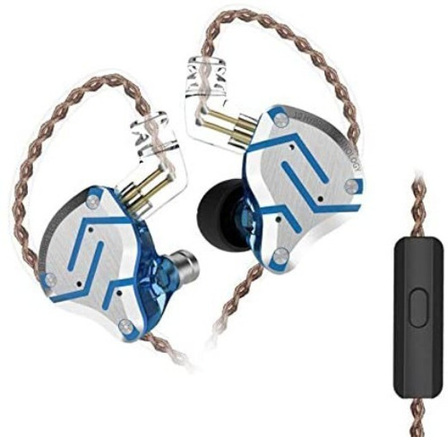 Audífonos In - Ear Kz Zs10 Pro (glare Blue) Con Micrófono
