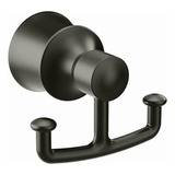 Moen Yb2103bl Dartmoor Gancho Doble Para Bata O Toalla, Color Negro Mate