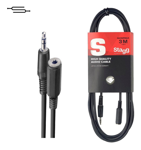 Cable De Audio Alargue Mini Plug 3 M Stagg Sac3mpsmjs