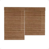 Persiana Romana Bambu Block 240larg X 220alt Natural (2pçs)