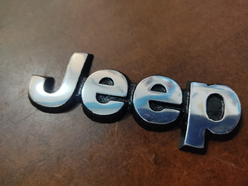 Emblema Letra Jeep Cherokee Generico Aluminio Sin Adhesivo Foto 5