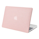 Funda Para Macbook Air 13 2018 A 2022 Diseño Tejido Rosa Pvc