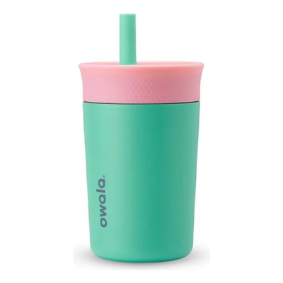 Owala Vaso Aislante De Acero Para Niños, Con Popote Flexible Color Reel Cool Fish Vaso Con Popote | Envío gratis