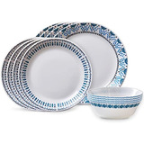 Corelle Everyday Expressions Azure Medallion Juego De Vajill