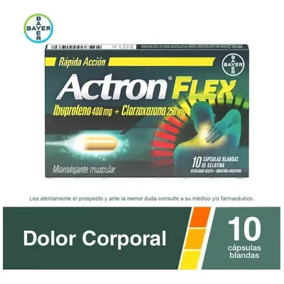 Actron Flex Rapida Accion 250 Mg\u002F400 Mg Cáps. Blanda, 10 Cápsulas | MercadoLibre