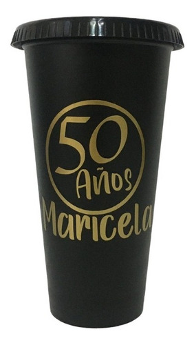 25 Vasos Reusables Personalizados Con Figura O Logo Y Nombre