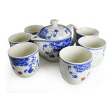 Tetera Juego De Té De Porcelana Con , 1 , 6 Tazas, Té,  Tts