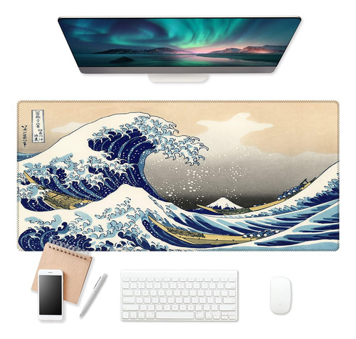 Ekuabot Kanagawa Wave - Mouse Pad Grande Para Jue