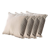 Fundas Para Almohadon De Tela Tusor Living 45x45 Cm Pack X4