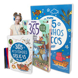 Kit 3 Livros - 365 Histórias Bíblicas Para Ler E Ouvir Áudio + 365 Desenhos Bíblicos + 365 Atividades Bíblicas Para Crianças + Brinde