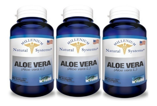 X 3 Aloe Vera X 60 Caps Natural - Unidad a $456