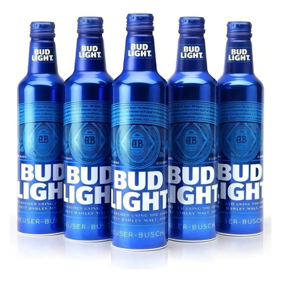 6 Uni\u002F Cerveja Eua Garrafa De Alumínio Bud Light - 473ml | Frete grátis