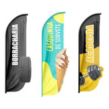 Wind Banner 3d Pena Dupla Face Somente Tecido 170x70cm Temas