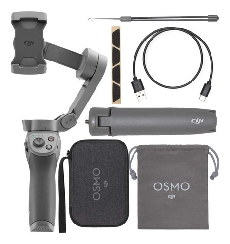 Estabilizador Dji Osmo Mobile 3 Combo De Tripie Con Estuche Color Gris