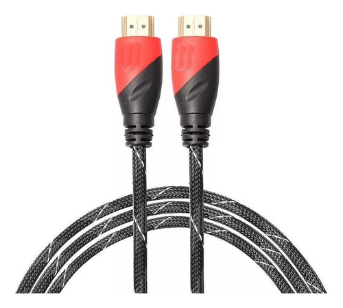 Cable Hdmi V1.4 Led Dvd Smart Tv Mallado 4k 5 Metros Oro.