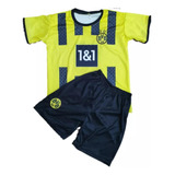 Kit Conjunto Infantil Do Borussia Dortmund Do 06 Ao 14 