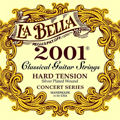 Cuerdas Guitarra Clásica La Bella 2001HA Alta Tensión Nailon Concert | Envío gratis
