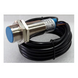 Sensor Inductivo M18 Npn Rasante 3 Hilos 10 A 30 Vcc Normal Abierto Con Cable De 2m.