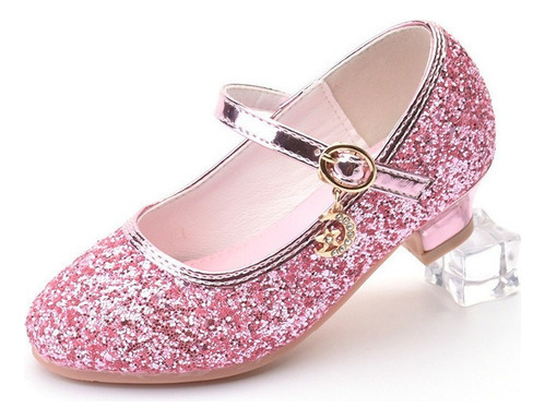Zapatos Princess Crystal De Tacón Alto Para Niña [u]