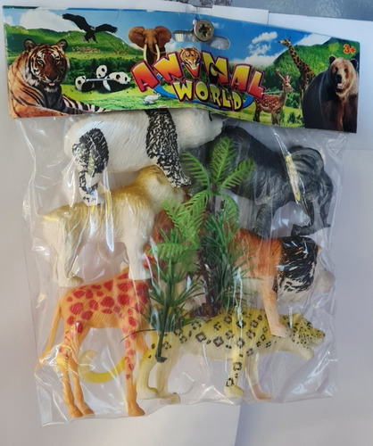 Pack Animales De La Selva  Plastico Muñecos Juguete 