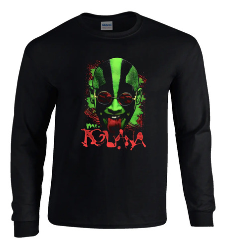 Playera Manga Larga Luchador Mr. Iguana Lucha Libre Mod. 06